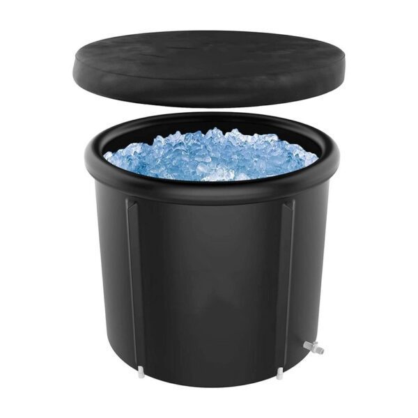 Foldable portable inflatable bathtub 75 x 80 cm black