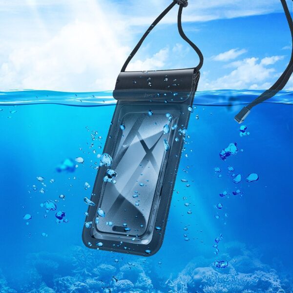 2c66d0e21c7244d604a923dfaa0ee9b8 Waterproof case for mobile phone Hoco IP68 240 x 120 x 15 mm HX53 black