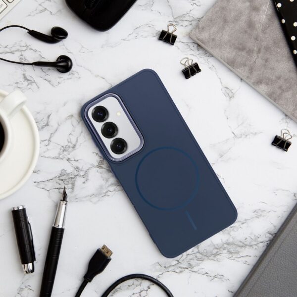 FRAME MAG COVER Case compatible with MagSafe for SAMSUNG A07 navy blue
