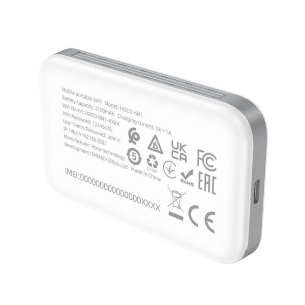 Portable wireless router Hoco WiFi HI41 white