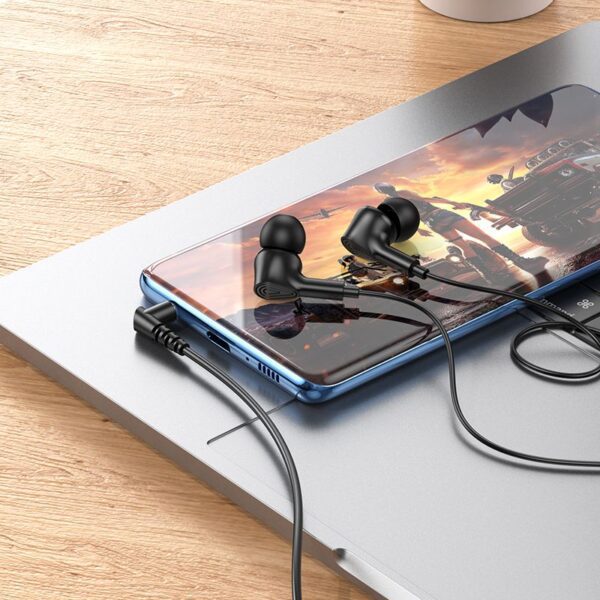 HOCO wire earphones Jack 3,5 mm with microphone M102 black