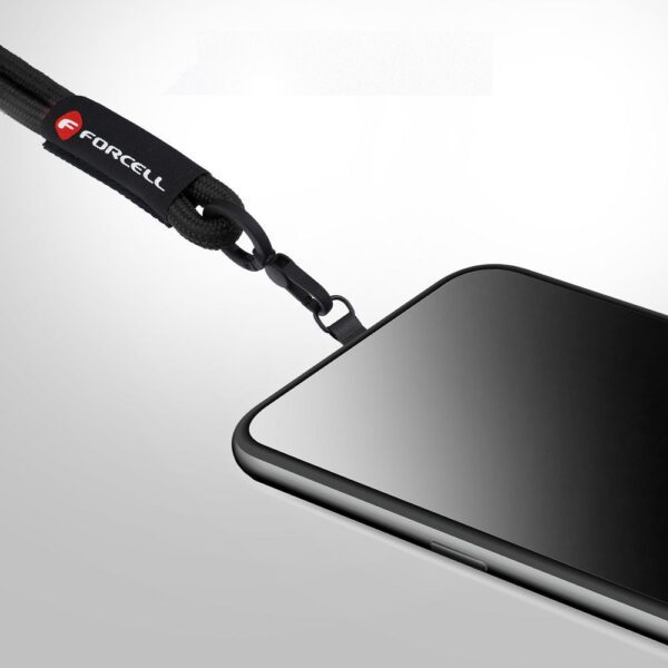 4f3914f3b9dc27a13018914681758c8b FORCELL F-DESIGN R10X40 wrist phone lanyard with adjustable length (max 20cm in the loop) black