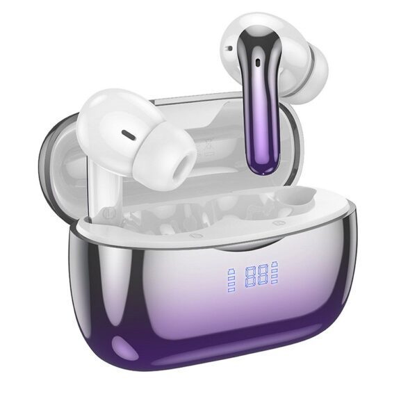 51d31ce4d56514b546db582f594f35a2 HOCO wireless earphones bluetooth TWS ANC + ENC EQ16 purple glaze