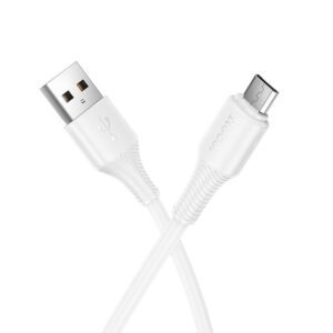 Cable USB A to Micro USB Hoco 2,4A 1 m X120 white