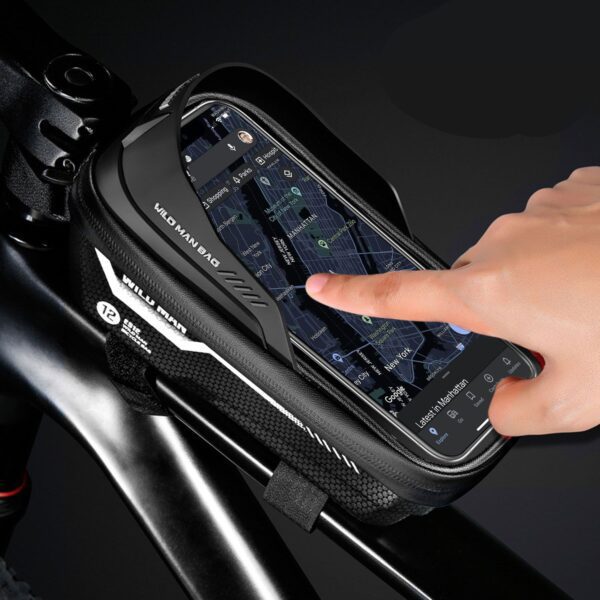 a4b3292b053ec814666baa8b780fcb72 WILDMAN traveling bag for bike frame with zipper 1L (4 "- 7") ES12 black