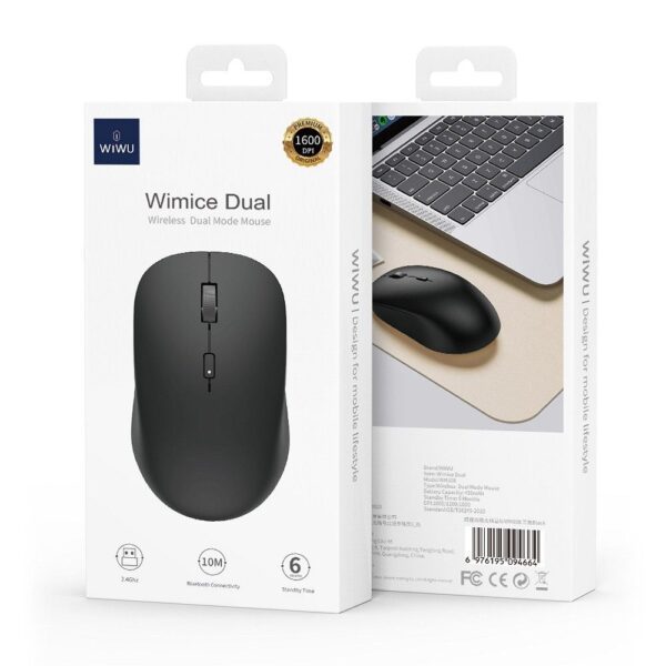 ad78bfc3ddcf63b2251c31f95695240e WiWU - WiMiCE Dual Mode Wireless Mouse WM108 - black