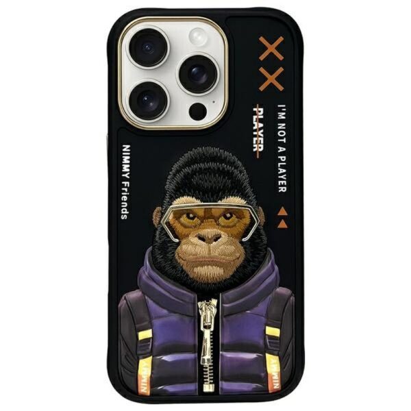 b3bd26f94d12e301c2c9c03f9016dac1 NIMMY case COOL&CUTE 2.0 Monkey for IPHONE 16 Pro black