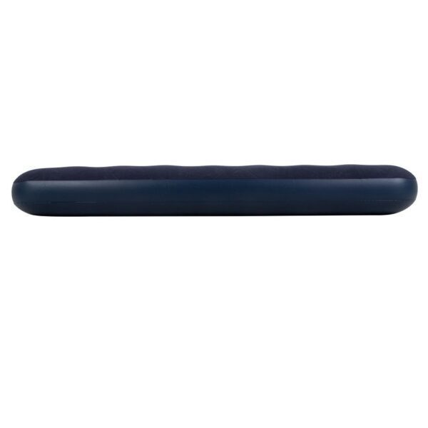 Inflatable double travel mattress with velvet finish + inflating pump 67002 blue
