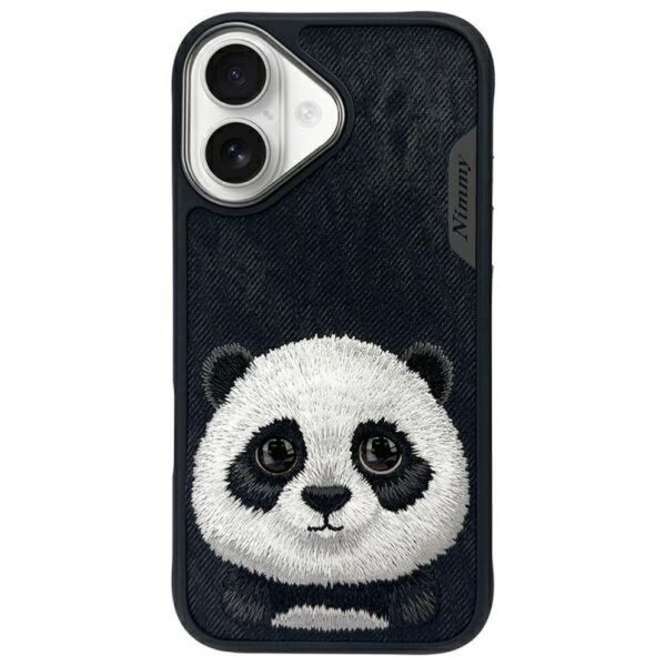 NIMMY case BIG EYED PET 2.0 Panda for IPHONE 16 black