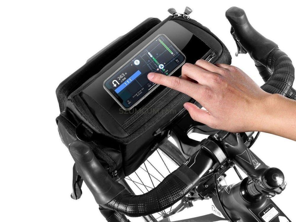 d8c3c32f64bf5c69ee37abdd467c3bb0 WILDMAN traveling bag for bike handlebars with zipper 4L GS6 black