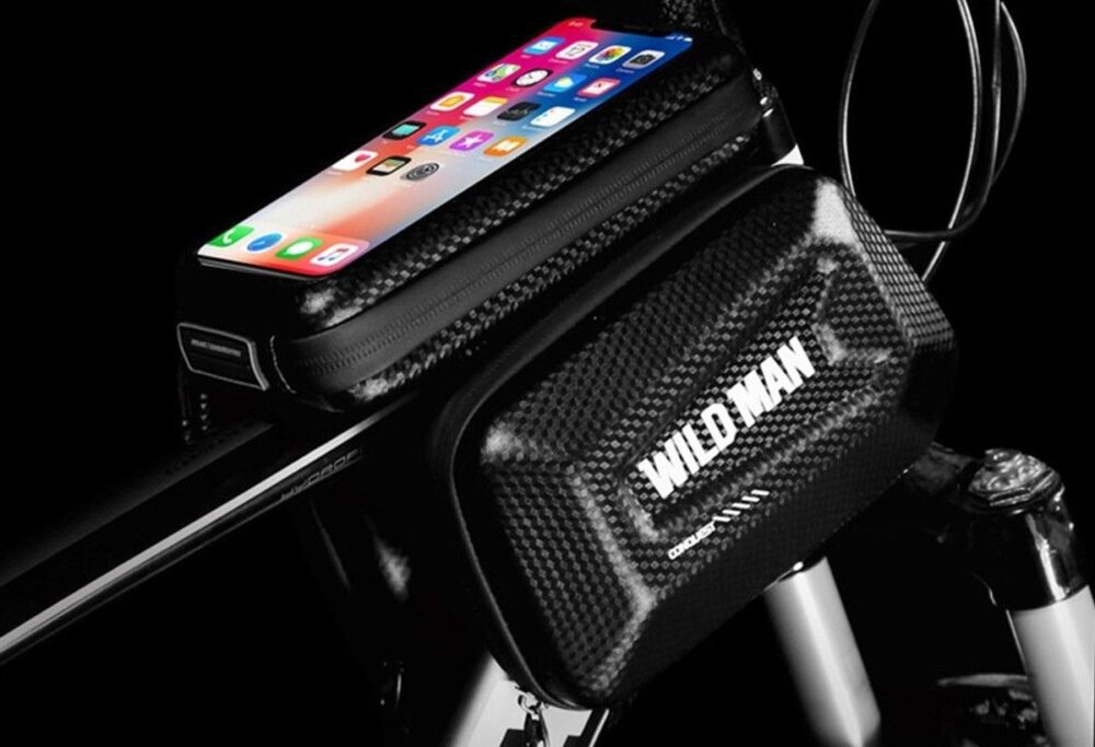 d911cb5830e1900bd07414f2eddf3902 WILDMAN traveling bag for bike frame with zipper 1,2L (4"-7") E6S black