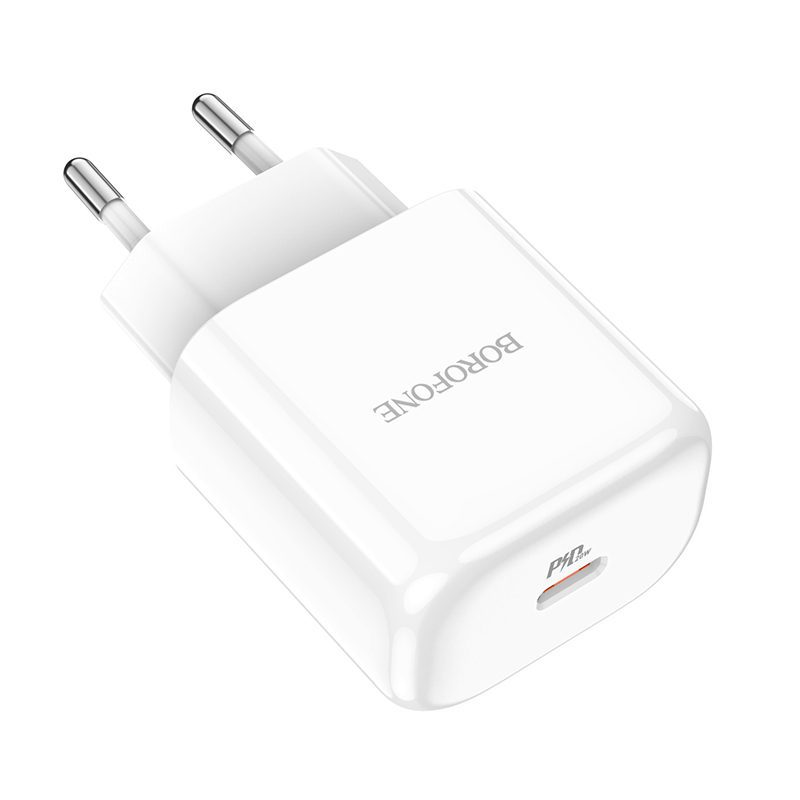 Borofone Wall charger BN3 Premium - Type C - QC 3.0 PD 2.0 20W white