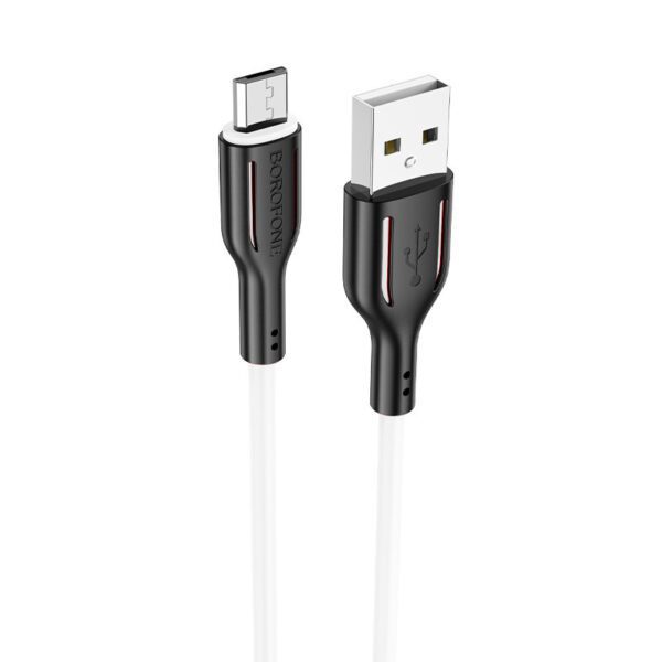 foto_add-115641 Borofone Cable BX63 Charming - USB to MicroUSB - 2,4A 1 metre black-white