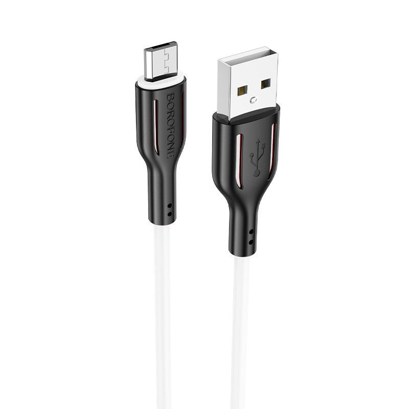 foto_add-115641 Borofone Cable BX63 Charming - USB to MicroUSB - 2,4A 1 metre black-white
