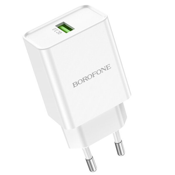 Borofone Wall charger BN5 Jingrui - USB - QC 3.0 18W white