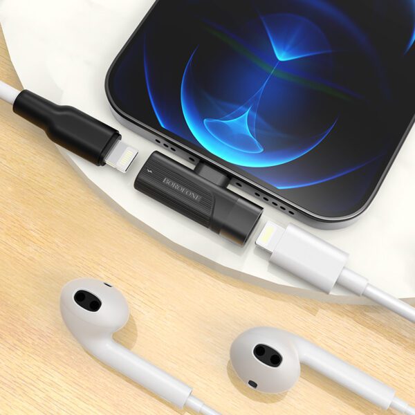 Borofone Adapter BV14 Audio - Lightning to 2x Lightning - black