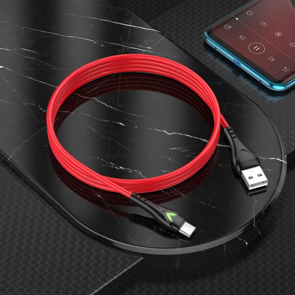 Borofone Cable BX65 Bright - USB to Type C - 2A 1 metre red