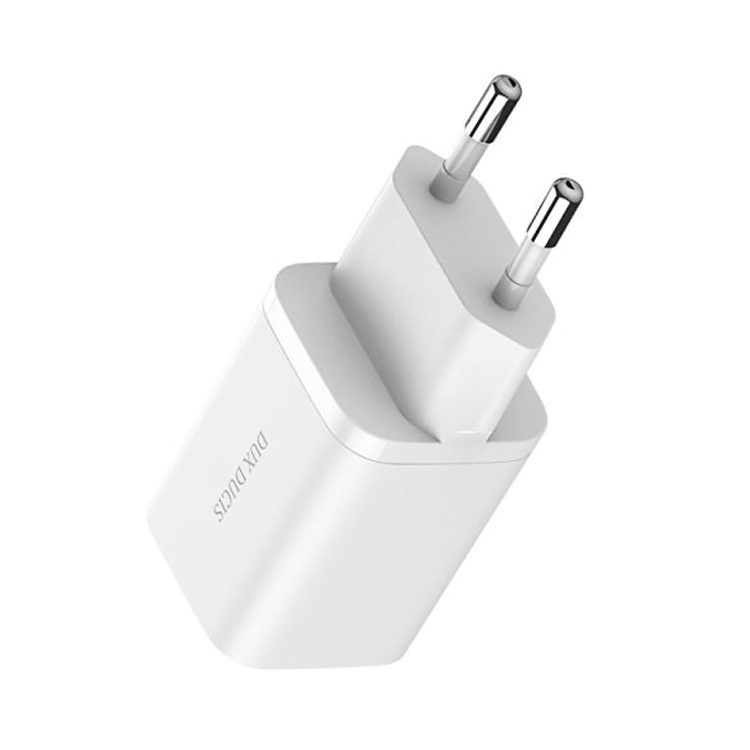 Wall charger Dux Ducis C80 Super Si - USB + Type C - PD 30W QC 3.0 18W 3A white