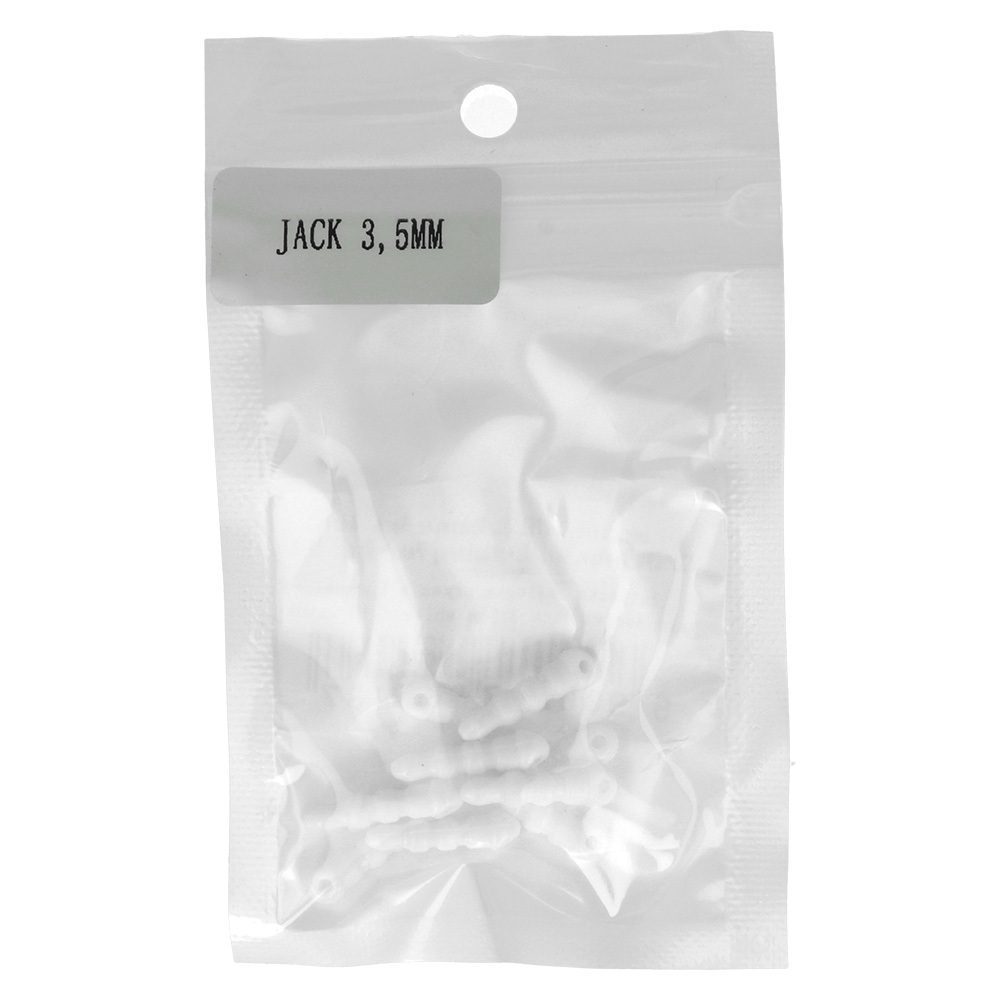Silicone anti-dust plug Jack 3,5mm white - 10 pieces
