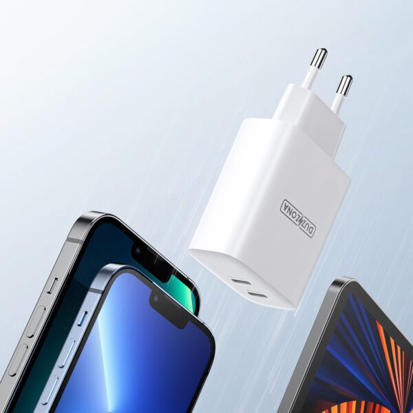 foto_add-192146 Dux Ducis Duzzona wall charger T4 - 2xType C - PD 35W white