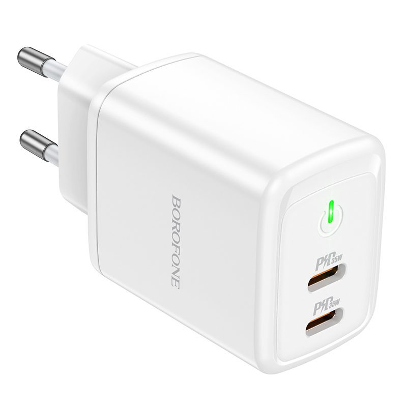 foto_add-197331 Borofone Wall charger BN9 Reacher - 2xType C - QC 3.0 PD 35W white