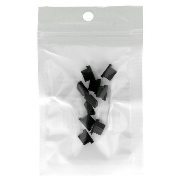 Silicone anti-dust plug Micro USB black - 10 pieces