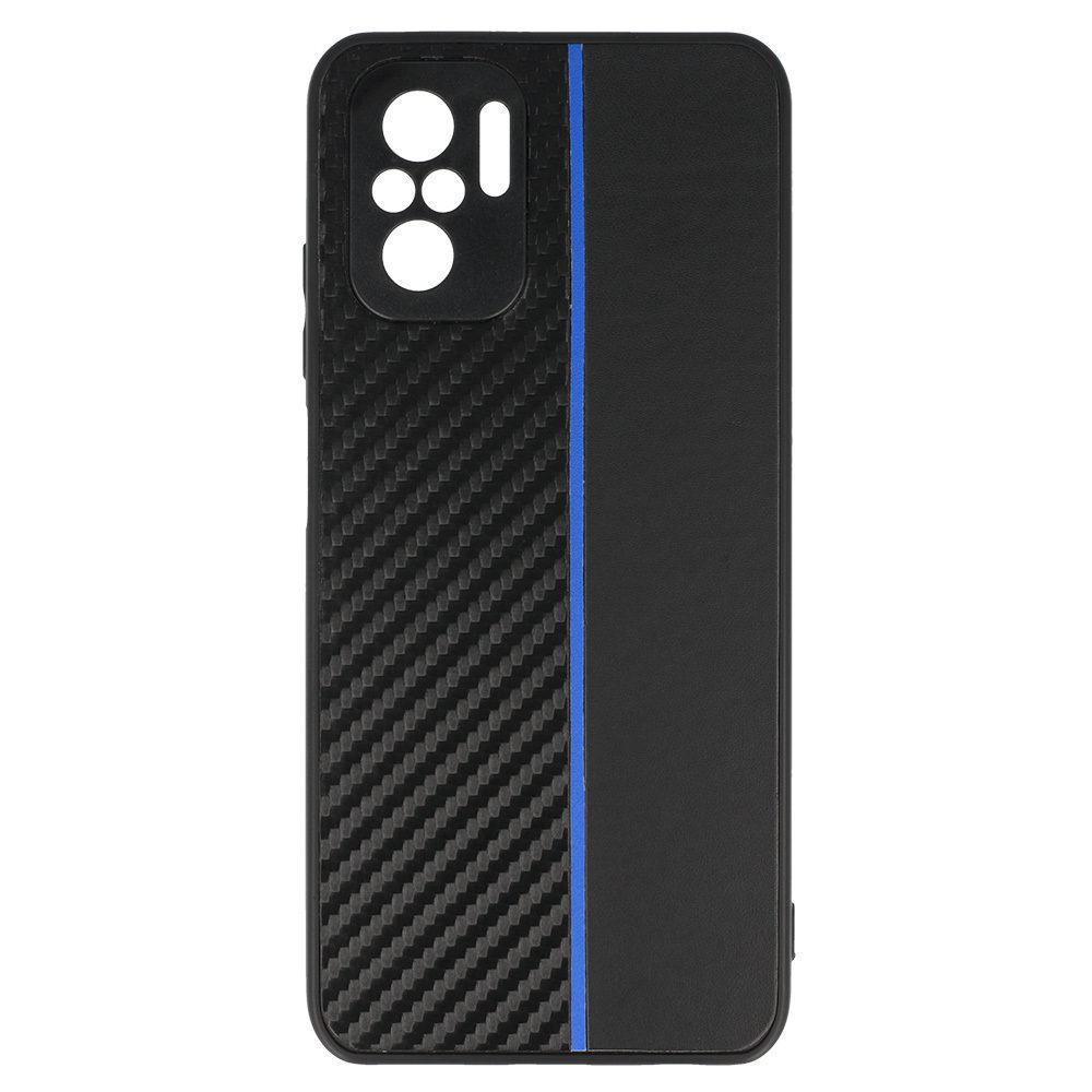 foto_add-212207 Tel Protect CARBON Case for Xiaomi Redmi Note 10/Note 10S/Poco M5S Black with blue stripe