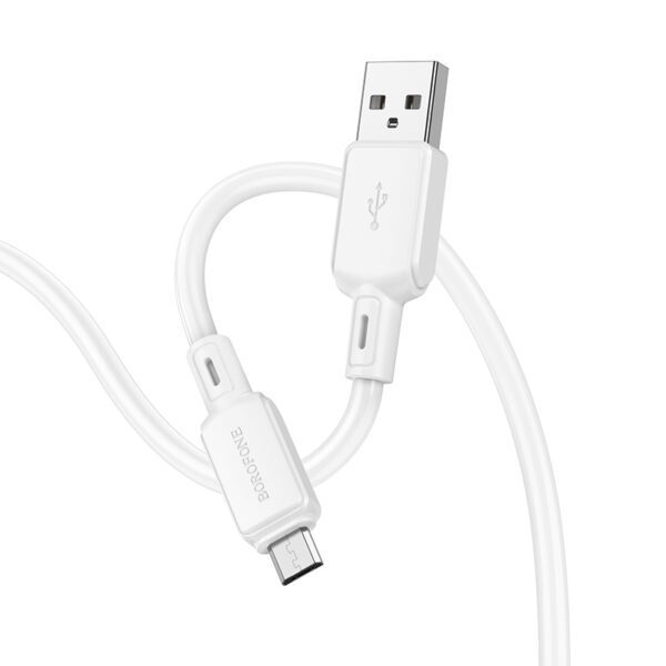 Borofone Cable BX94 Crystal color - USB to Micro USB - 2,4A 1 metre white