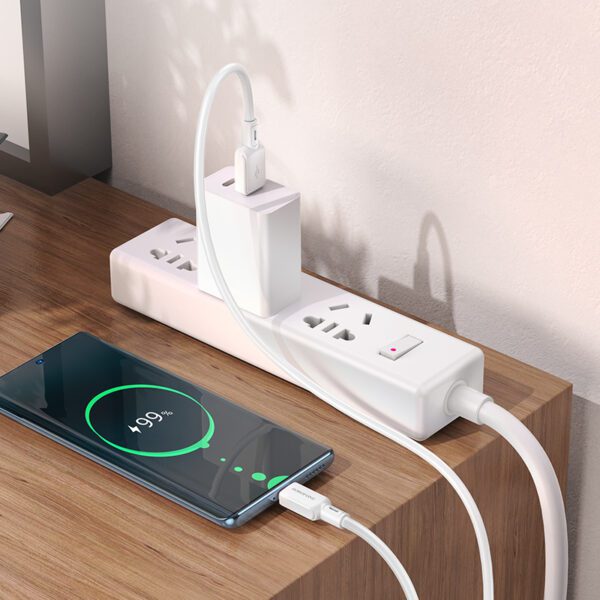 Borofone Cable BX94 Crystal color - USB to Typ C - 3A 1 metre light pink