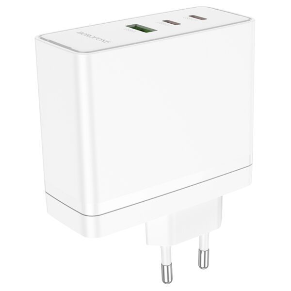 Borofone Wall charger BN11 Imperial - USB + 2xType C - QC 3.0 PD 100W white