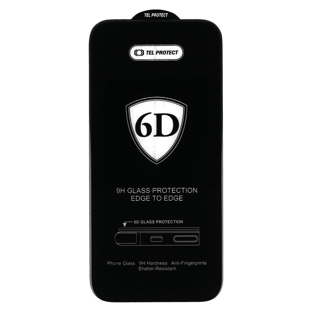 foto_add-225951 Tel Protect Full Glue 6D Tempered Glass for IPHONE 13 PRO MAX Black - 10 PACK