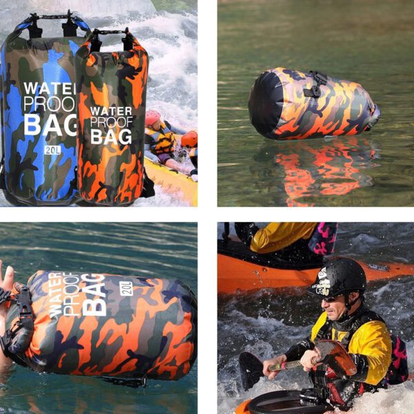 Waterproof Dry Bag Type 1 20L orange camouflage