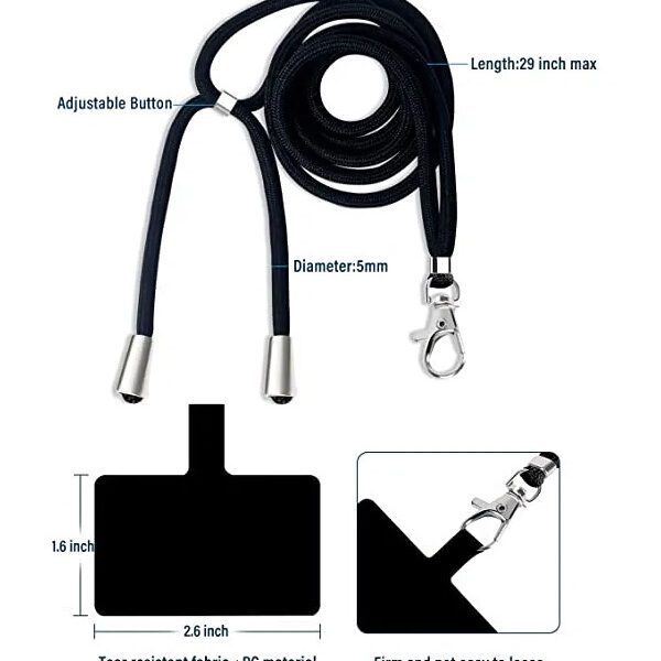 Universal phone lanyard white