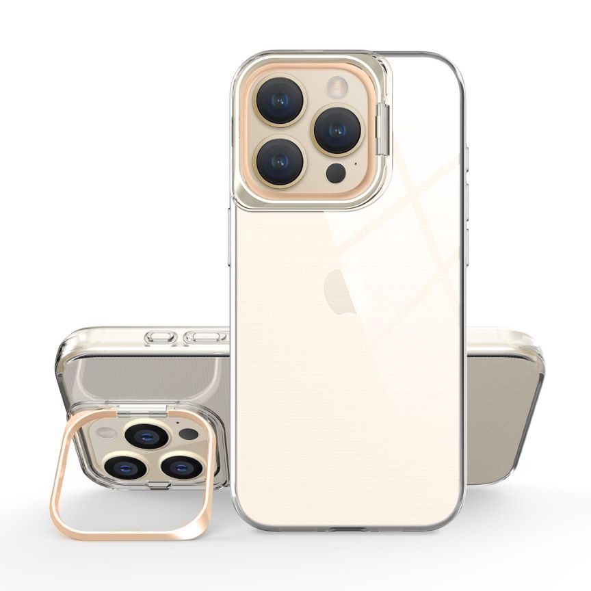 Transparent TPU Case for Iphone 15 Plus gold