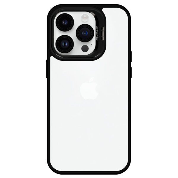 Tel Protect Kickstand case + camera glass (lens) for Iphone 15 Plus black