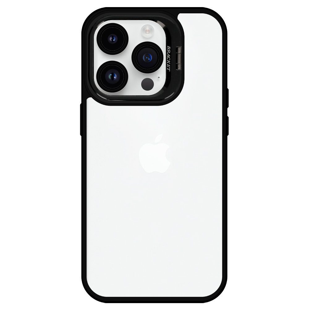 Tel Protect Kickstand case + camera glass (lens) for Iphone 15 Plus black