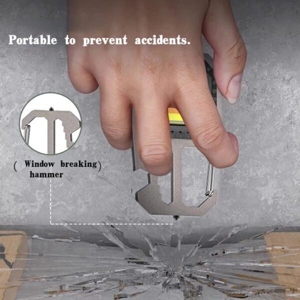 Mini flashlight LED keychain W5138 Type C with 4 screwdriver bits and tripod