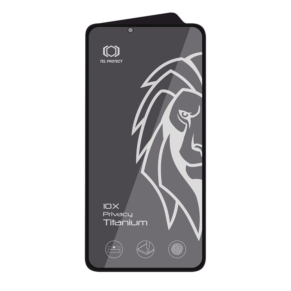 foto_add-273419 Tempered glass Tel Protect 10X Privacy Titanium for Iphone 13 Pro Max