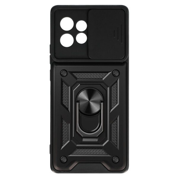 Slide Camera Armor Case for Motorola Edge 40 Pro 5G Black