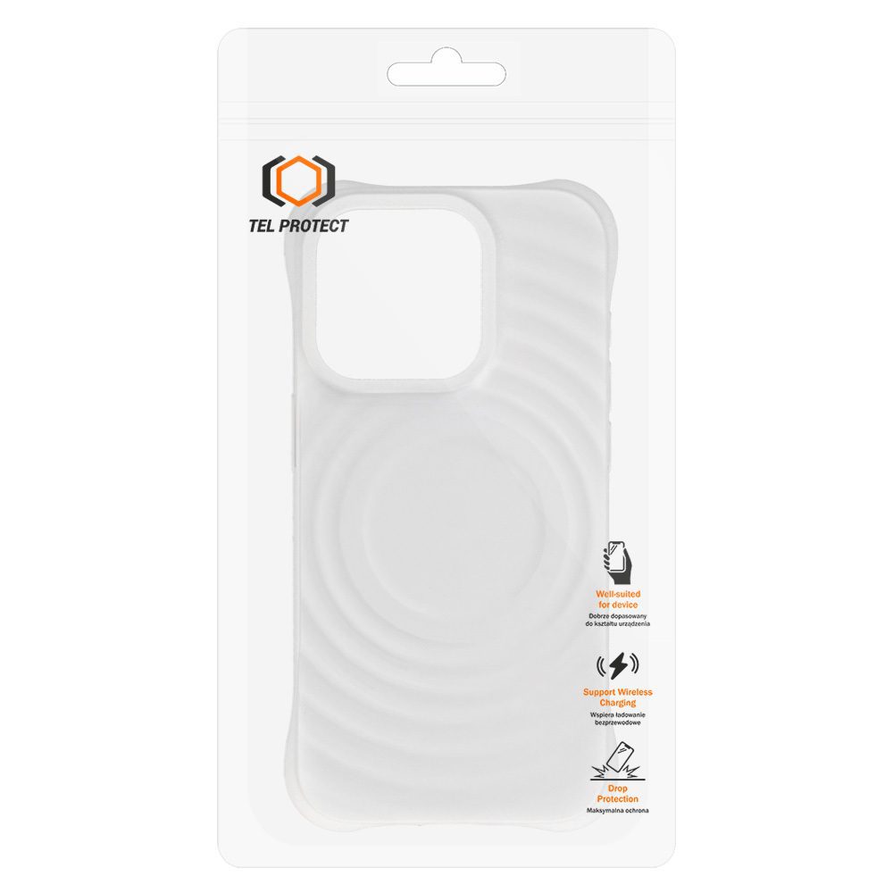 Tel Protect Wave Magsafe Case for Iphone 15 Pro white