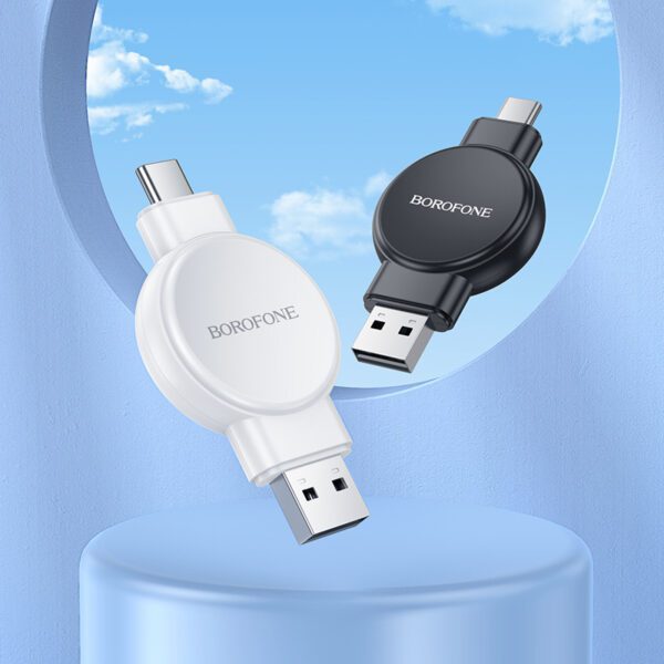 Borofone Wireless induction charger for Smartwatch BQ31 Portable 2,5W for iWatch 1-9, SE/SE2, Ultra/Ultra2, Samsung Watch 1-7, Ultra white