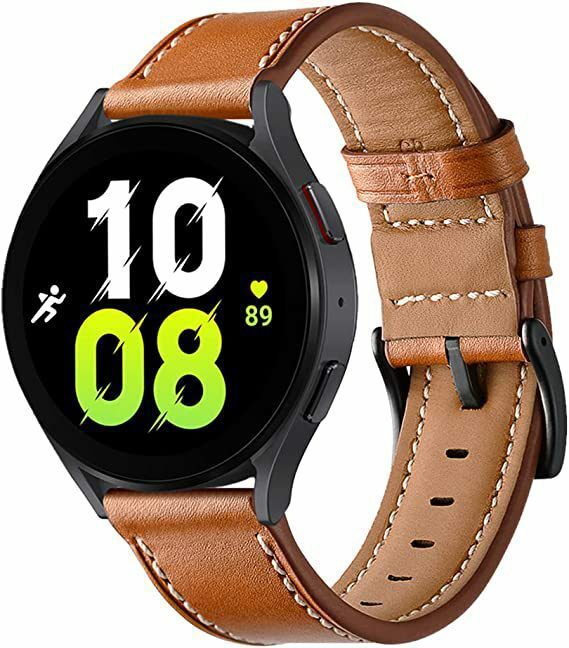Universal leather loop 22mm design 1 brown