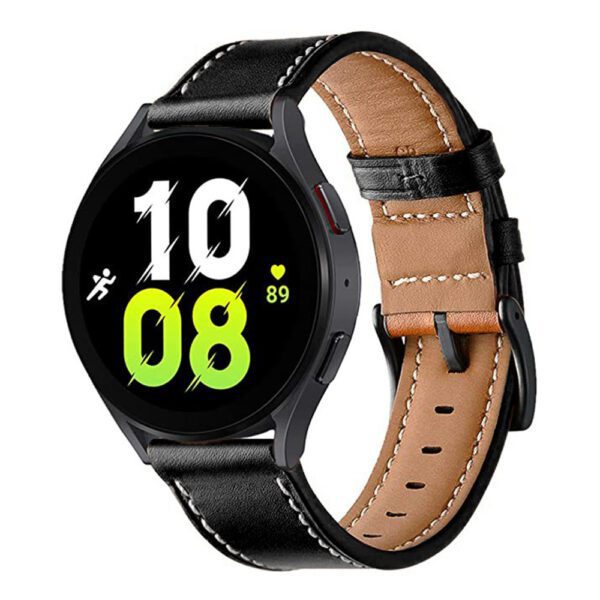 Universal leather loop 22mm design 1 black