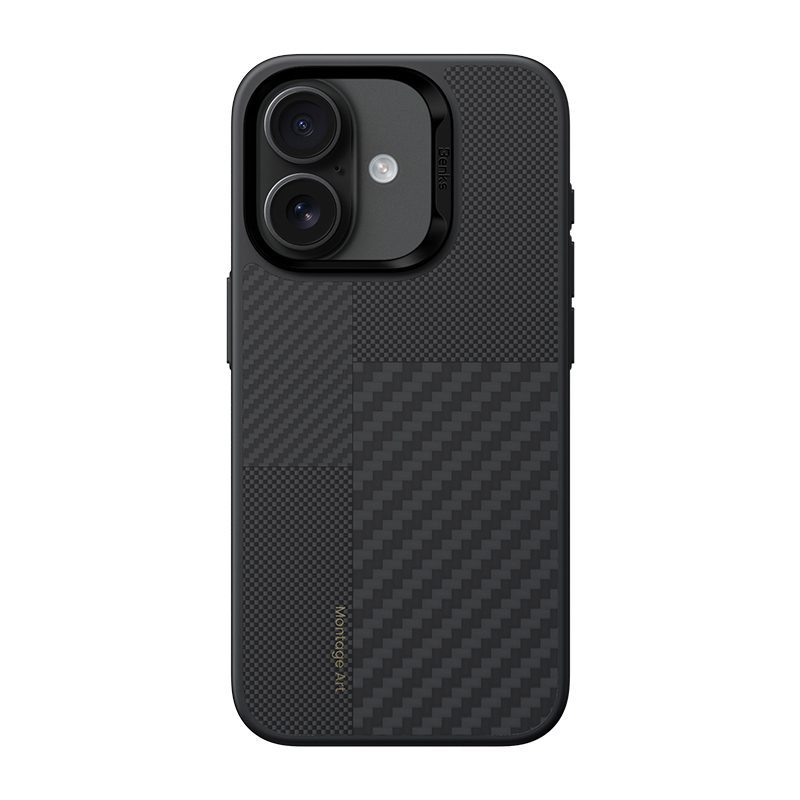 Benks Montage Magnetic Armor Pro Kevlar Case Metal Frame 600D+1500D for Iphone 16 Plus black