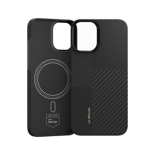 Benks Montage Magnetic Armor Air Kevlar Case PC Frame 600D+1500D (M063) for Iphone 16 black