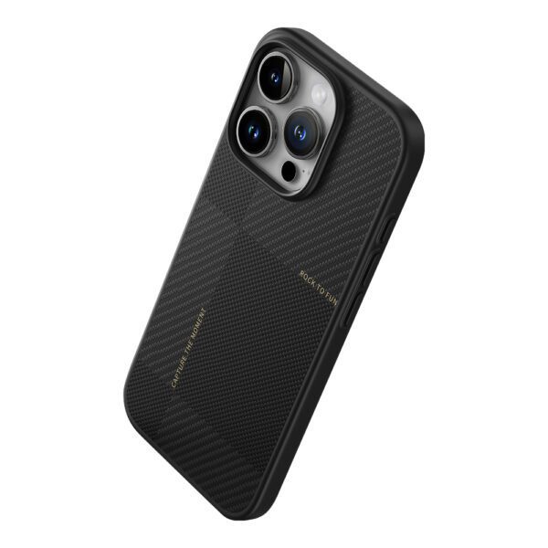 Rock Ultra Thin Aramid Fiber Kevlar 600D Case for Iphone 16 Pro black