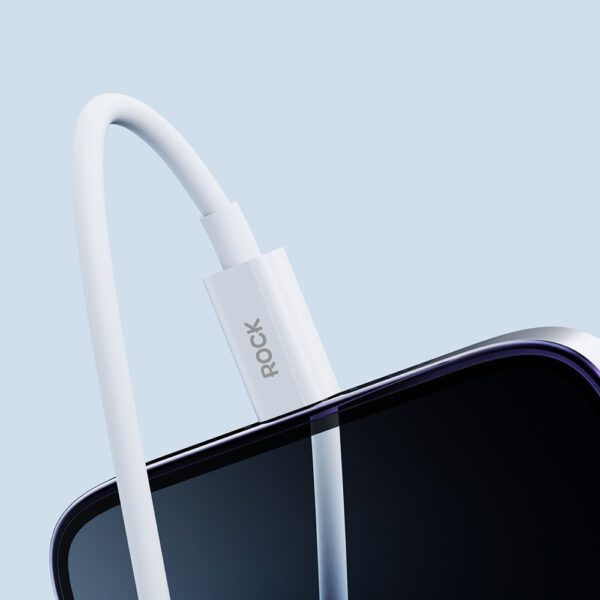 Rock Cable Simple Series - USB to Lightning - 2,4A 1,2 metres white