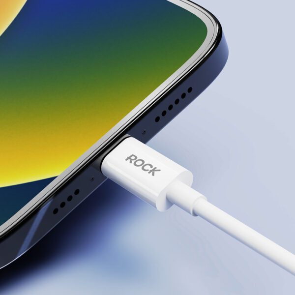 Rock Cable Simple Series - USB to Lightning - 2,4A 1,2 metres white