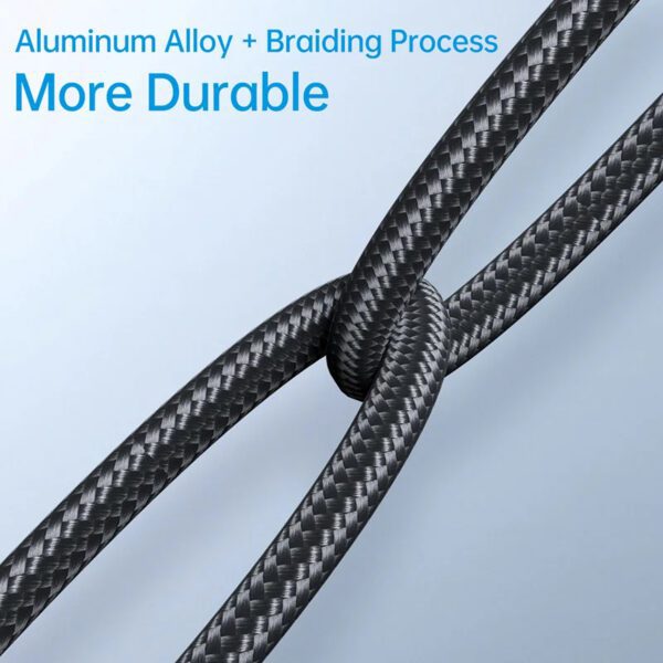 Rock Cable Deep Indigo Series braided - Type C to Type C - PD 100W 1,2 metres black