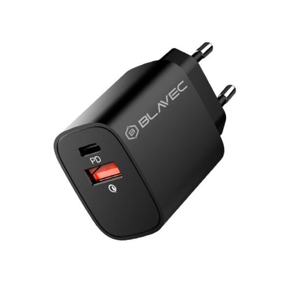 Blavec Wall charger BC-2 - USB + Type C - QC 3.0 PD 20W (TCBC2-UCB20) black